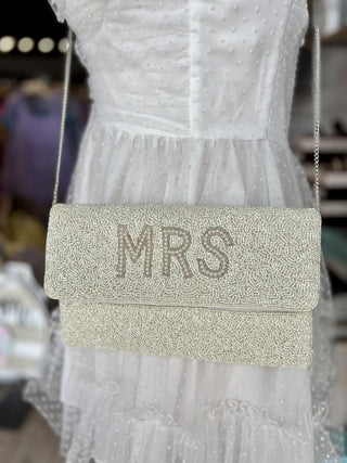 Mrs. Pearls Beaded Clutch