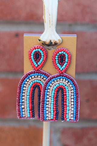 Multi Beaded Arch Earring