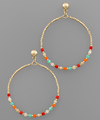 Multi Beaded Hoop
