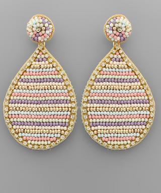 Multi Beaded TDrop Earring