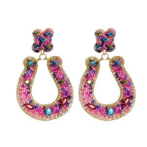 Multicolor Horseshoe Earring