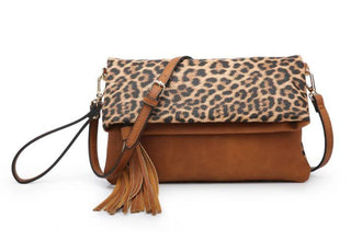 Mustard Leopard Flapover Crossbody