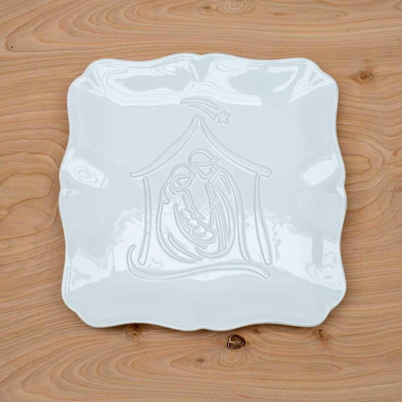 Nativity Embossed Platter