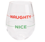 Naughty Nice Wine Glass