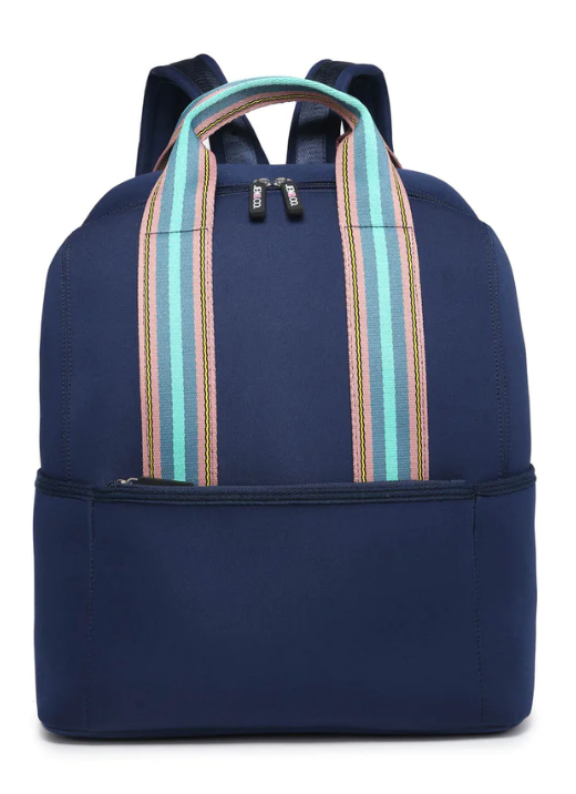 Navy Hattie Neoprene Backpack