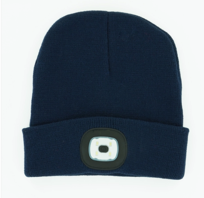 Navy LED Rechargeable Beanie