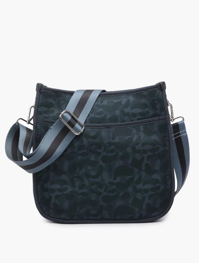 Navy Leopard Jolee Crossbody