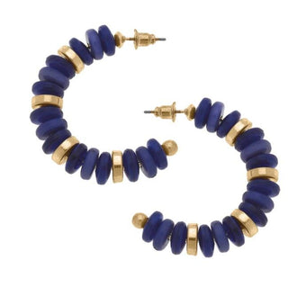Navy Peyton Resin Hoop