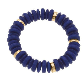 Navy Resin Strech Bracelet
