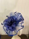 Navy Ruffle Trim Fascinator