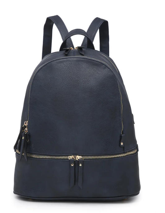 Navy Triple Zip Backpack