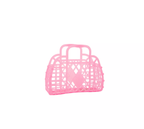 Translucent Pink Mini Retro Basket