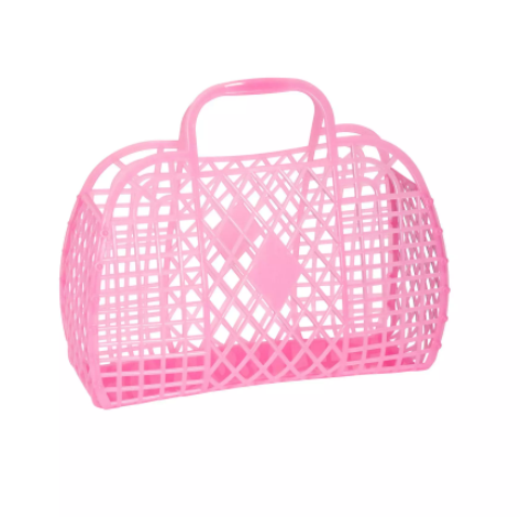 Translucent Pink Small Retro Basket
