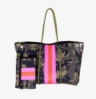 Neoprene Bag-Pink Stipe Camo