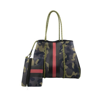 Neoprene Bag-Red Stipe Camo