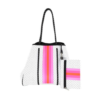 Neoprene Bag-White/Pink