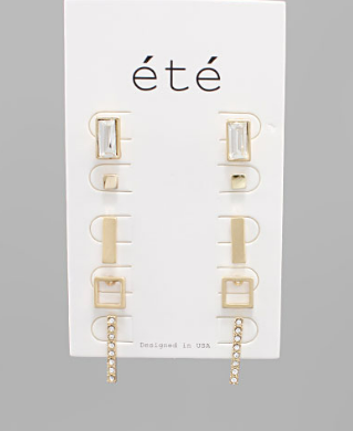 Nora Earring Set of 5 gold
