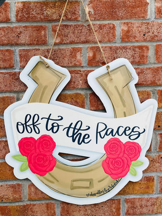 Off To The Races Door Hanger