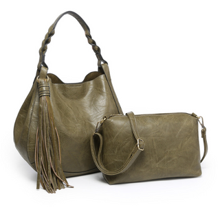 Olive Eloise Tassel Hobo Bag