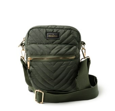 Olive Quilted Crossbody