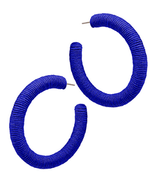 Ollie Hoop Earrings Royal Blue