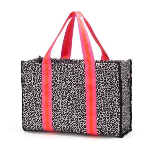 Orange Leopard Neoprene Tote