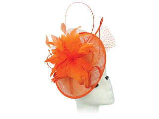 Orange Sinamay BowFascinator
