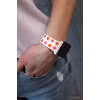 Orange Starburst Watch Band