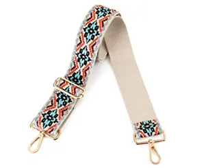 Orange/Blue Aztec Purse Strap