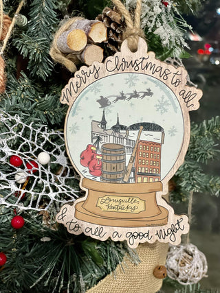 Outline Lou Snowglobe Ornament