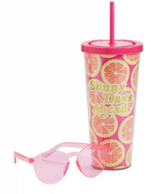 PINK TUMBLER SUNGLASSES SET