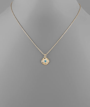 Pave Evil Eye Necklace