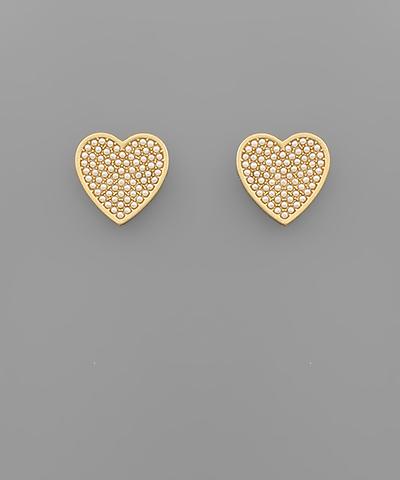 Pave Heart Stud