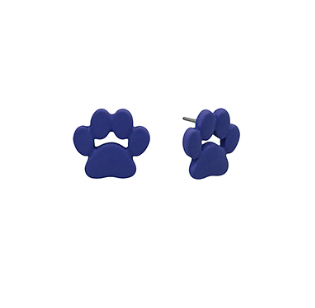 Paw Earrings Royal Blue