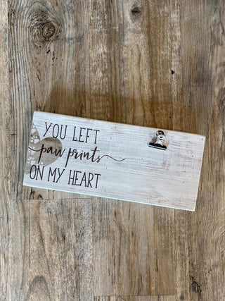 Paw Prints Heart Clip Frame