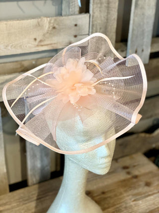Peach Binded Fascinator