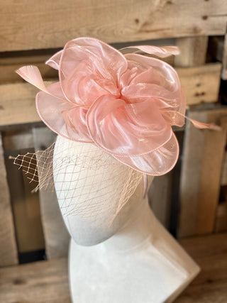 Peach Flower Fascinator