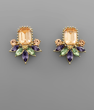 Peach Marquise Stud