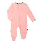 Peach P Ruffle Magnetic Footie