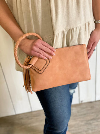 Peach Ring Handle Clutch