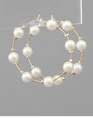 Pearl Deco Hoop