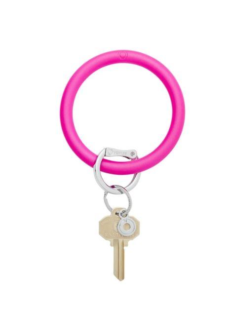 Pearl Scream Pink Key Ring