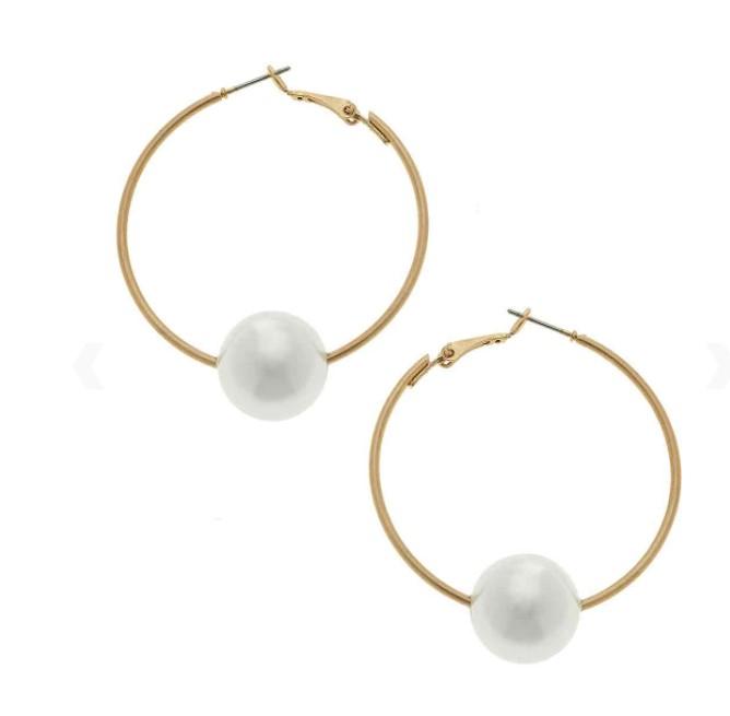 Pearl Threaded Ball Earring