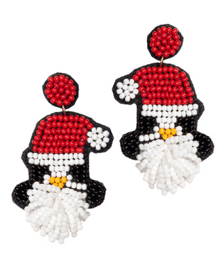 Pengiun With Hat Earring