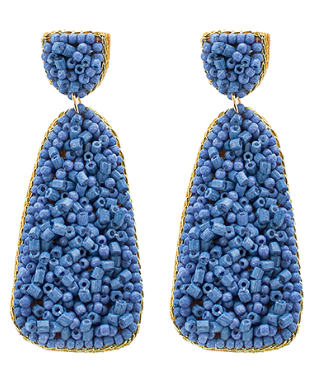 Periwinkle Trapezoid Bead Earring