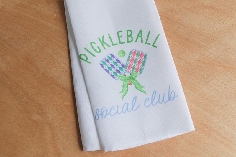 Pickle Ball Social Tea Towel