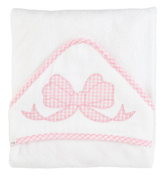 Pink Bow Hooded Towel