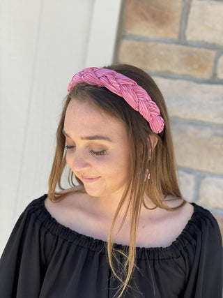 Pink Braided Headband