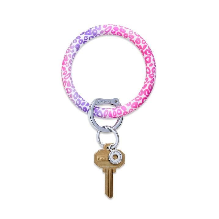 Pink Cheetah Key Ring