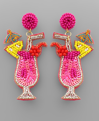 Pink Cocktail Earring